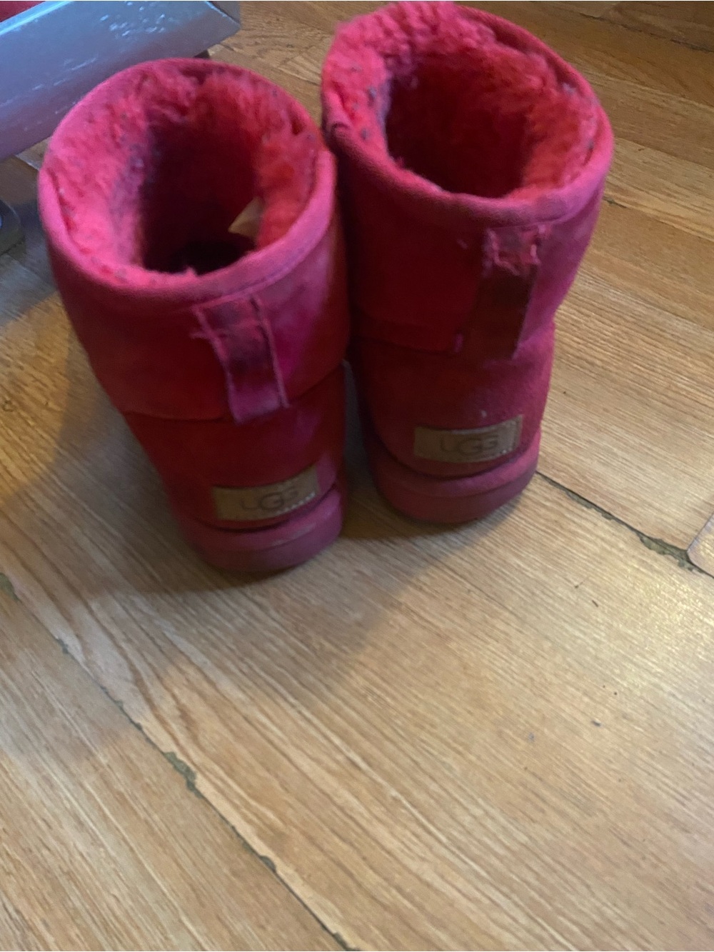 UGG Kids Bright Red Cozy Short Boots